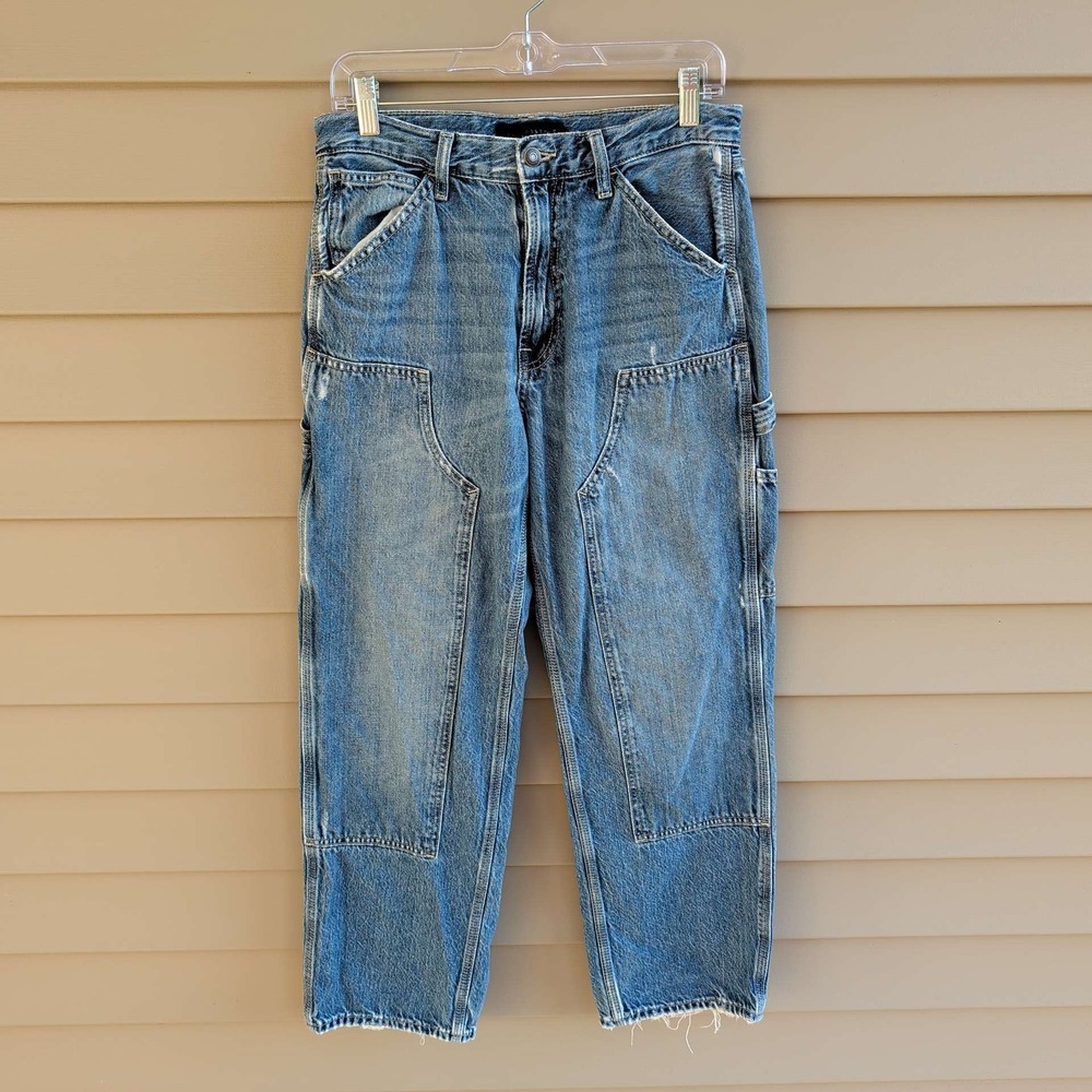 Aeropostale Carpenter Jeans Mens 30/29 Blue Medium Wash Utility Double Knee